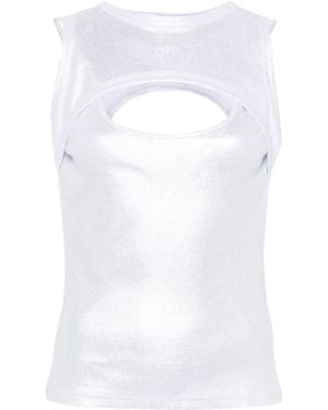 Off-White c/o Virgil Abloh Canotta A Coste - Bianco