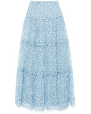 Ermanno Scervino Valencienne マキシスカート - ブルー