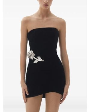 Adamaris Crystal-Embellished Strapless Mini Dress - Black