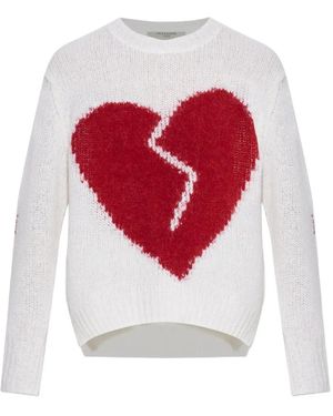 AllSaints Luvheart Crew-Neck Pullover - White