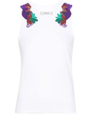 Dorothee Schumacher Bead-Embroidered Tank Top - White