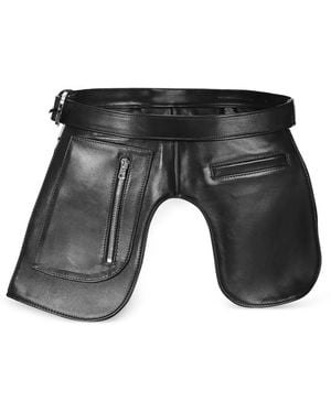 Brandon Maxwell Dallas Leather Belt - Black
