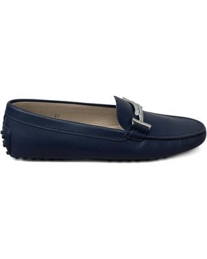 Tod's Leather Loafers - Blue