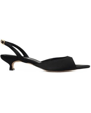 Ginissima Vicky Kitten-Heel Sandals - Black