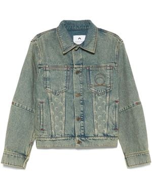 Marine Serre Mon Denim Jacket - Green