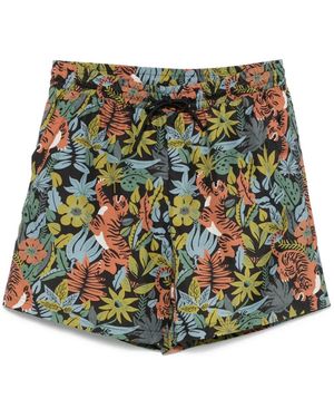 A.P.C. Badeshorts Mit Dschungel-Print - Grün