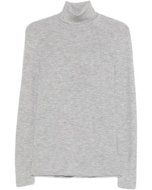 sunflower Roll-Neck Long-Sleeve Jumper - Grey