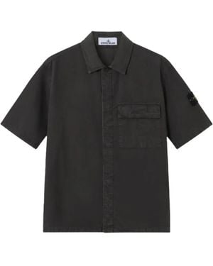 Stone Island Mini Bellows Pocket Shirt - Black