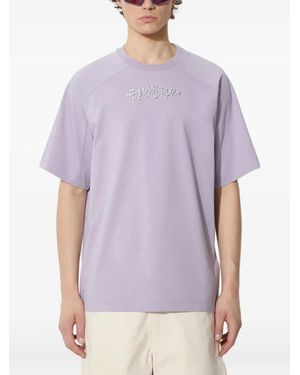 A.A.Spectrum光谱 Raglan-Sleeve Metallic-Logo T-Shirt - Purple