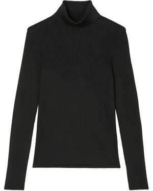 Marc O' Polo Ribbed Turtleneck Top - Black