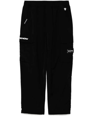 Aape By A Bathing Ape Moonface-Logo Cargo Trousers - Black