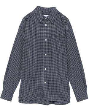 Norse Projects Espevil Check Oversized Shirt - Blue