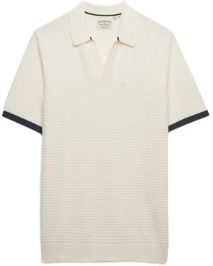 Superdry Johnny Collar Knitted Polo Shirt - White