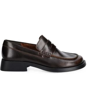 Camper Donna Leather Loafers - Black