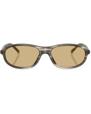Prada Oval-Frame Sunglasses - Metallic