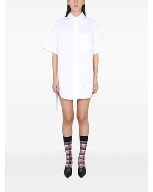 Thom Browne Mini-Blousejurk - Wit