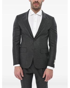 Corneliani Virgin Wool Herringbone Suit - Grey