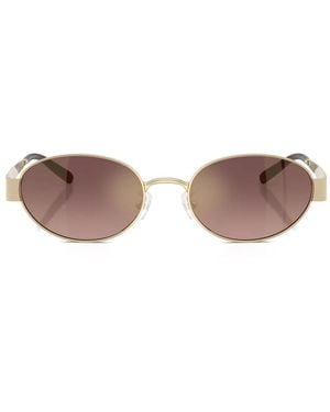 Tory Burch Miller Oval-Frame Sunglasses - Pink