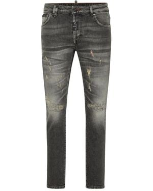 Philipp Plein ダメージ スキニージーンズ - グレー