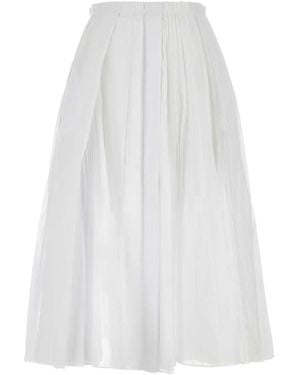 Jil Sander Organdy Skirt - White