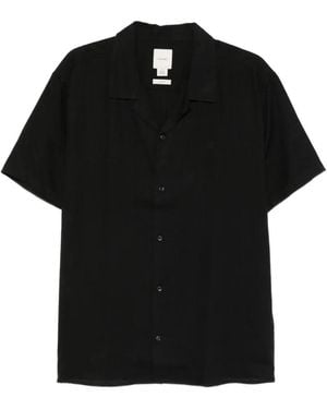 Calvin Klein Revere-Collar Short-Sleeve Shirt - Black