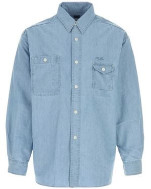Nanamica Regular Collar Shirt - Blue