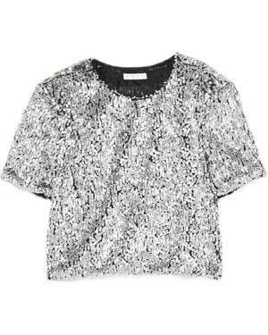 Area Sequinned T-Shirt - Grey