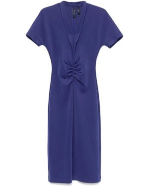 Marc Cain Gathered Midi Dress - Blue