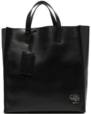 Prada Leather Tote Bag - Black