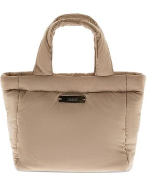 Herno Padded Logo-Plaque Tote Bag - Natural
