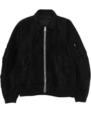 Sacai Zip-Up Bomber Jacket - Black