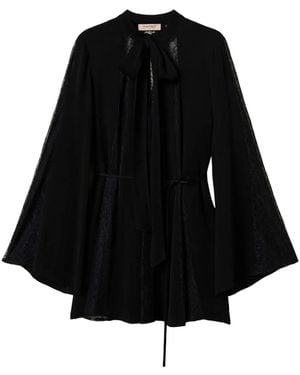 Twinset Lace Crepe Tunic - Black
