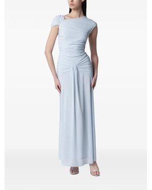 ROTATE BIRGER CHRISTENSEN Maxi Asymmetric Dress Light - Blue