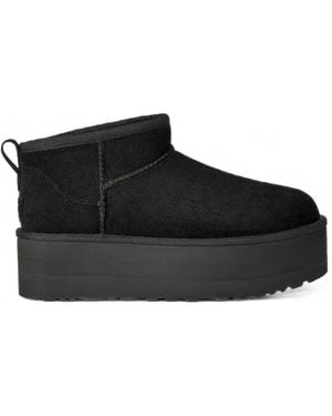 UGG Classic Ultra Mini Platform Ankle Boots - Black