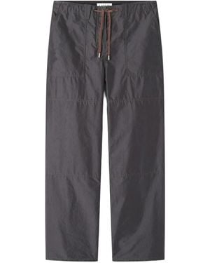 Lanvin Drawstring Cotton Trousers - Grey
