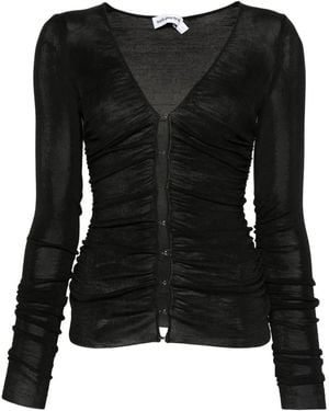 Self-Portrait Viscose Knit Top - Black