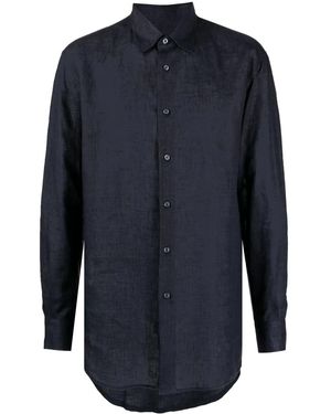 Brioni Camisa Ajustada Con Botones - Azul