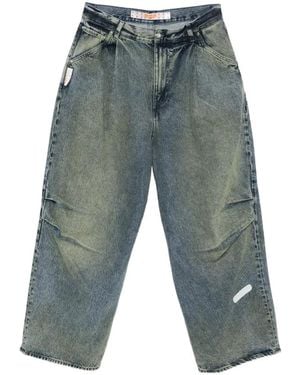 PDF Front-Pleat Jeans - Blue