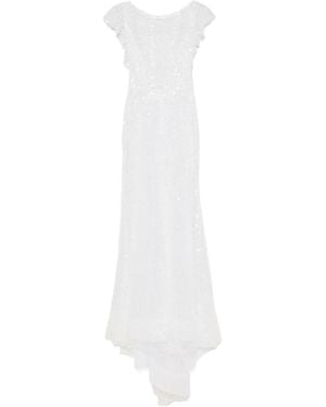Parlor Sequin-Embellished Maxi Dress - White