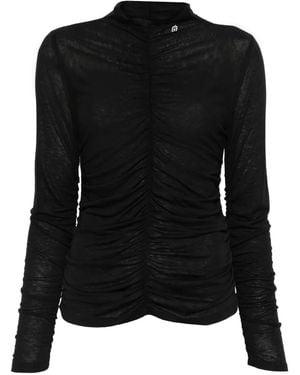Liu Jo Geraffte Bluse - Schwarz