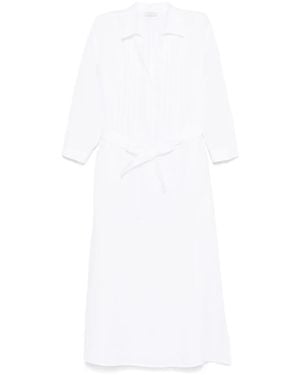 Peserico Pintuck-Detail Midi Dress - White