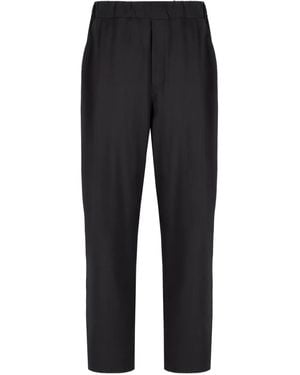 Laneus Elasticated-Waistband Pants - Black