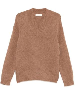 Entire studios Deco V-Neck Jumper - Brown