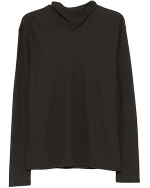 Lemaire Funnel-neck long-sleeve sweater - Schwarz
