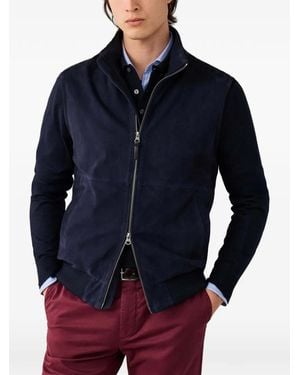 Hackett Giacca Con Bordo A Coste - Blu