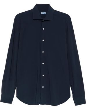 Barba Napoli Long-Sleeve Button-Down Shirt - Blue