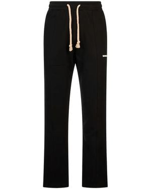 Barrow Logo-Print Rope-Drawstring Track Pants - Black