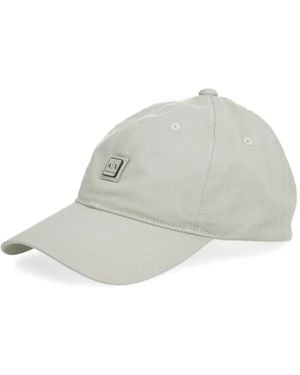 ARMANI EXCHANGE Logo-Plaque Baseball Cap - White