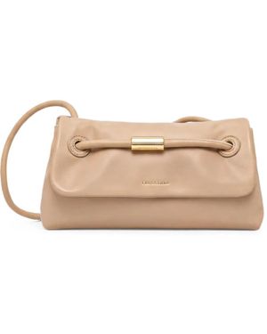 Trussardi Orbita Leather Shoulder Bag - Natural