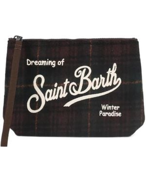 MC2 Saint Barth Bolso De Mano Aline A Cuadros Tartán - Negro